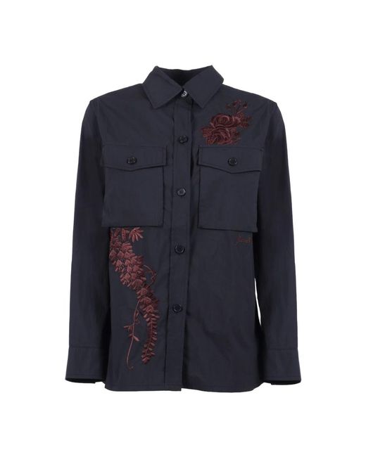 P.A.R.O.S.H. Camicia C/Ricamo in het Blue