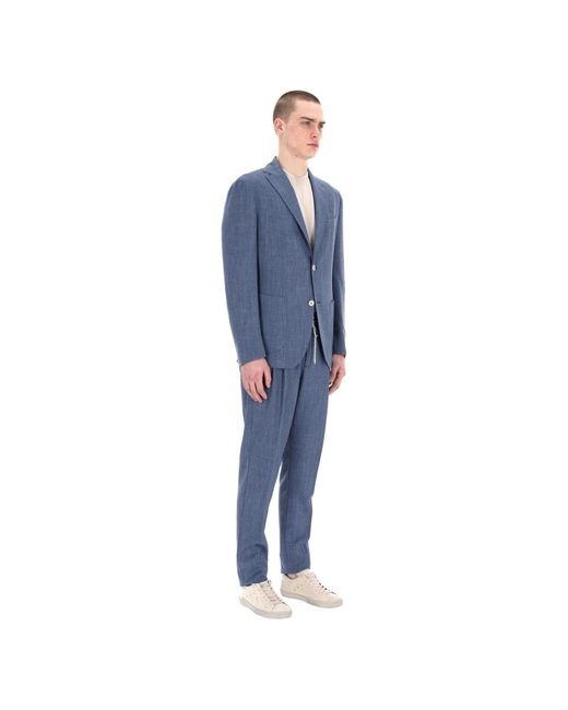 Single Breasted Suits Eleventy de hombre de color Blue