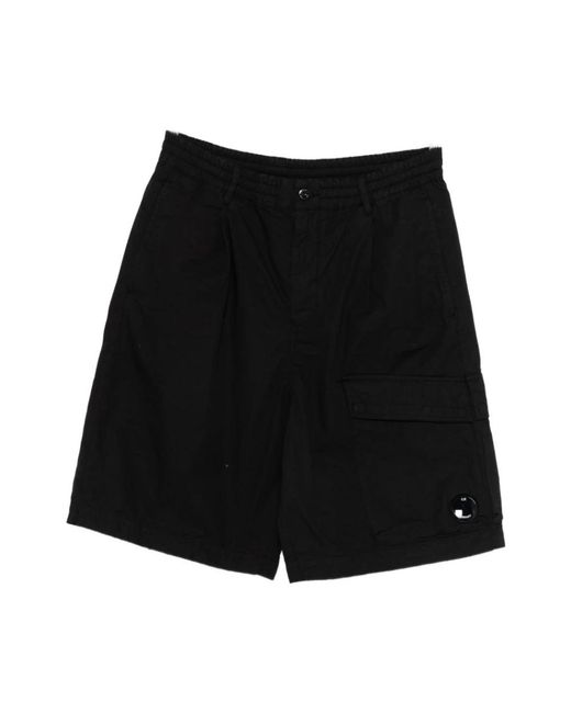 C P Company Black Casual Shorts for men