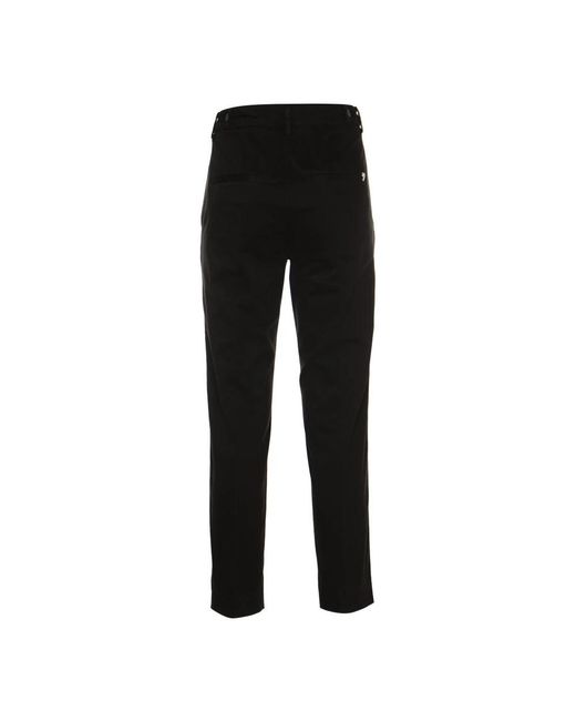 Dondup Black Slim-Fit Trousers