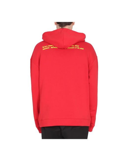 Raf Simons Red Hoodies for men