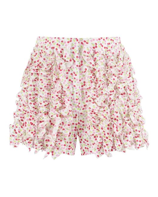 MSGM Red Short Shorts