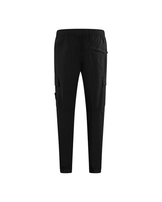 Stone Island Black Slim-Fit Trousers for men