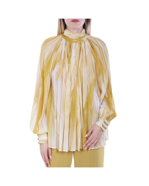 Elisabetta Franchi Metallic Blouses