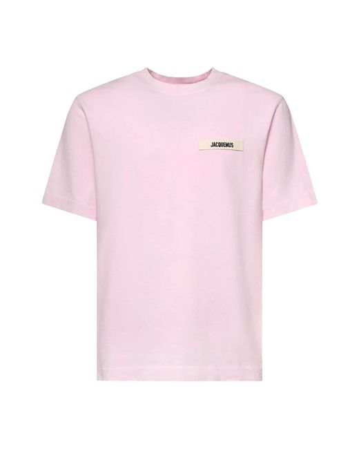 Jacquemus Gros Grain T-Shirt in het Pink voor heren