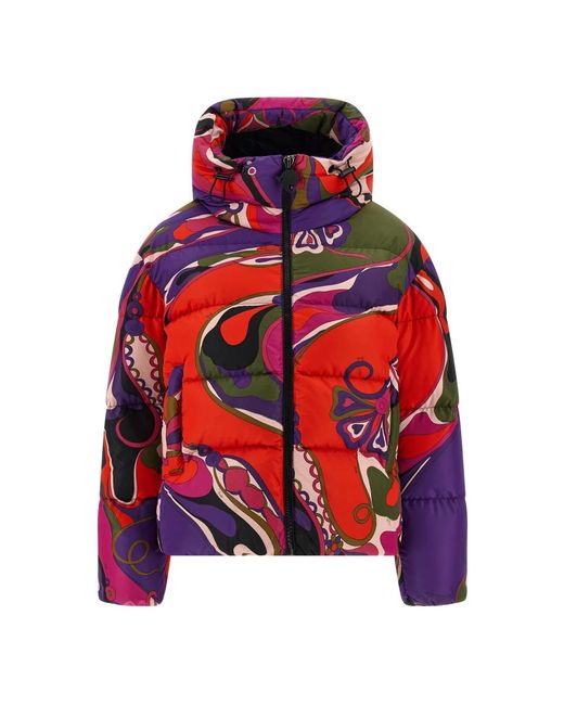 Emilio Pucci Donsjack Met Orchideeprint in het Red