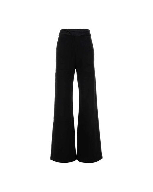 MM6 by Maison Martin Margiela Black Wide Trousers