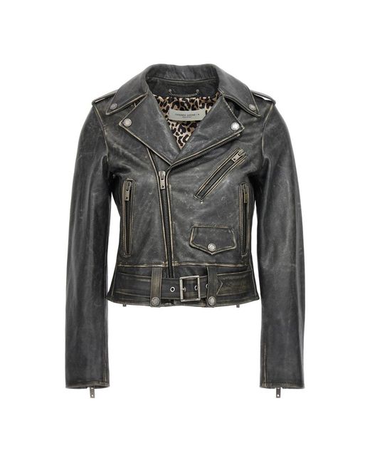 Golden Goose Deluxe Brand Gray Leather Jackets