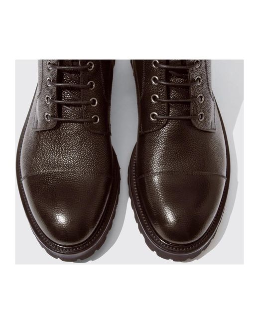 Scarosso Brown Lace-Up Boots for men
