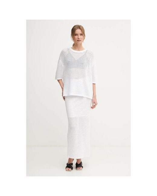Maxi Skirts MARC AUREL de color White