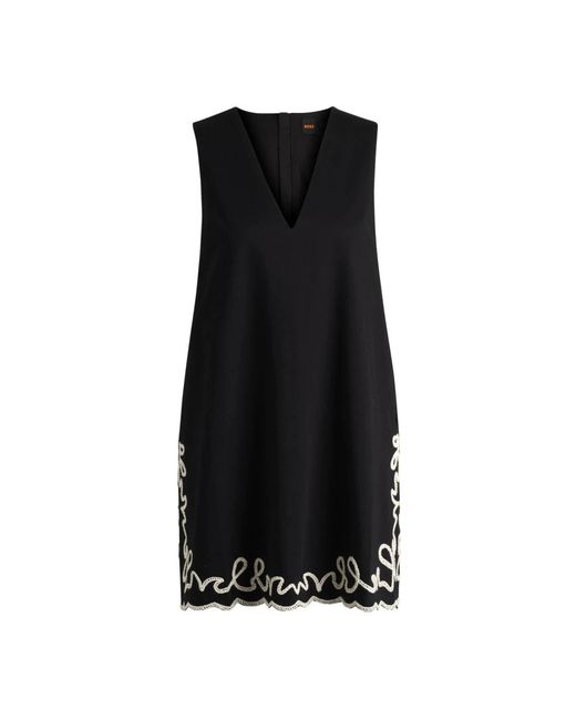HUGO Black Short Dresses