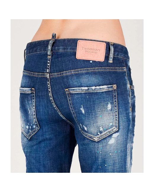 DSquared² Blue Slim-Fit Jeans