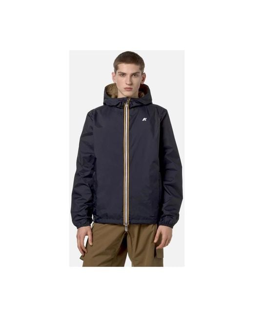 K-Way Blue Rain Jackets for men