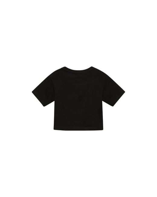 Converse Black Logo print crop t-shirt