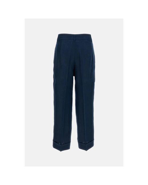 Max Mara Cropped Broeken in het Blue