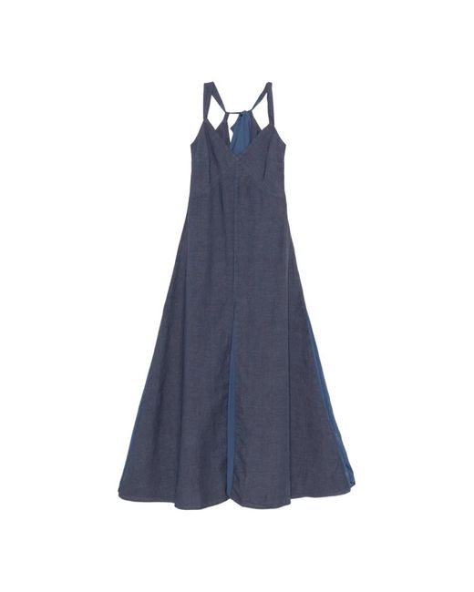 120% Lino Blue Maxi Dresses