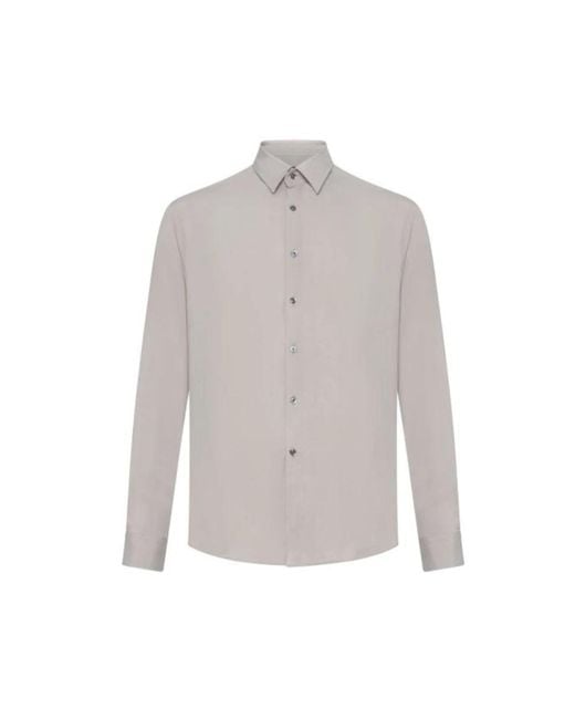 Low Brand Gray Casual Shirts for men