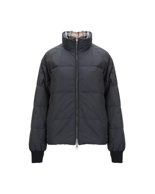 Burberry Reversible Check Puffer Jacket in het Black