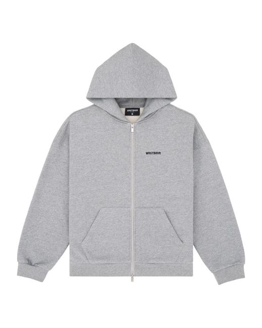 WRSTBHVR Hoodies & Sweatvesten ,Grijs ,Katoen Diago V2 Hooded Zip Jacket in het Gray
