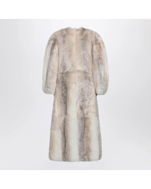 Fendi Jassen ,Wit ,Pelliccia Corto in het Natural