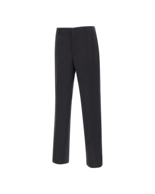 Manuel Ritz Blue Straight Trousers for men