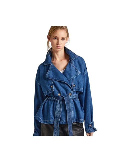 Pepe Jeans Blue Denim trench coat leichtblau