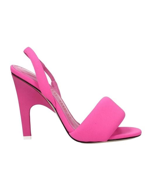 The Attico Pink Rosa Stoff High Heel Sandale