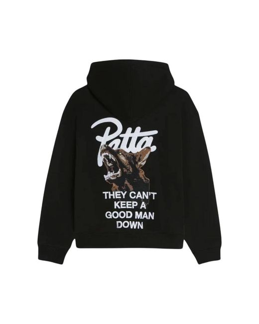 PATTA Black Hoodies for men