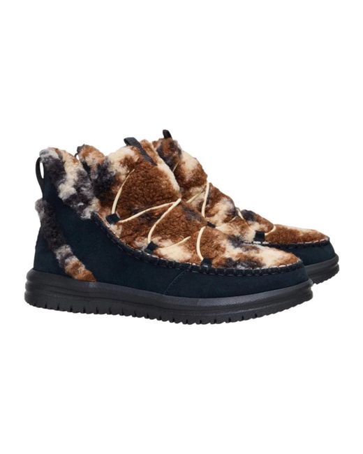 HeyDude Blue Winter Boots