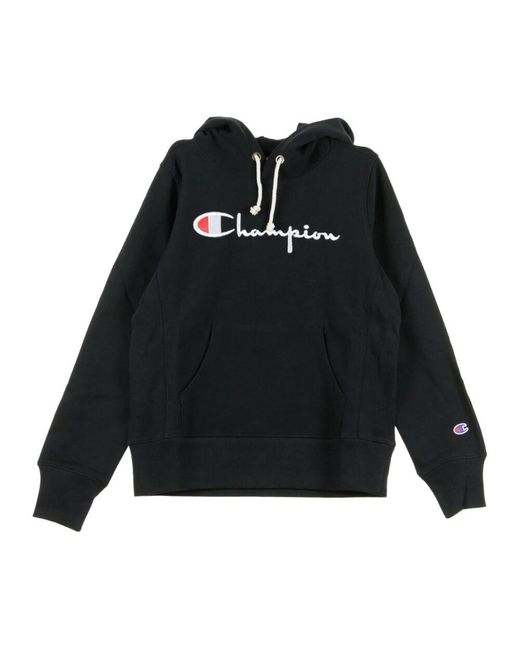 Champion Black Schwarzer Kapuzenpullover Für Frauen