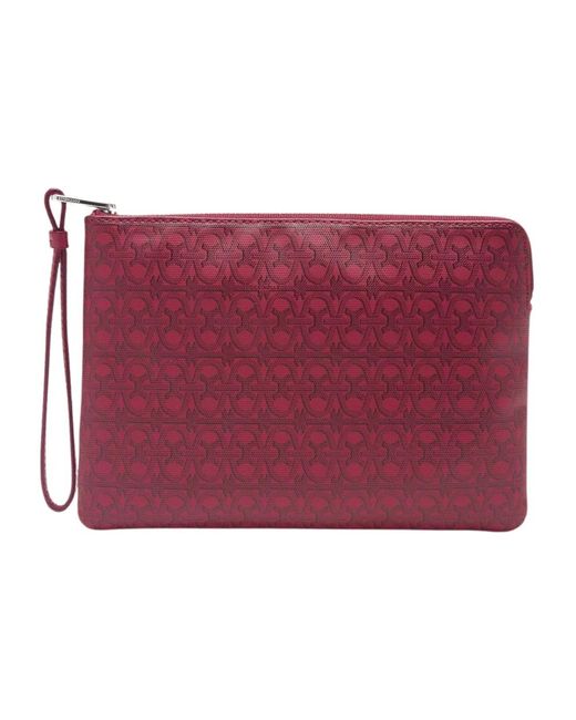 Coccinelle Red Monogramm-Beschichteter Umschlag-Organizer