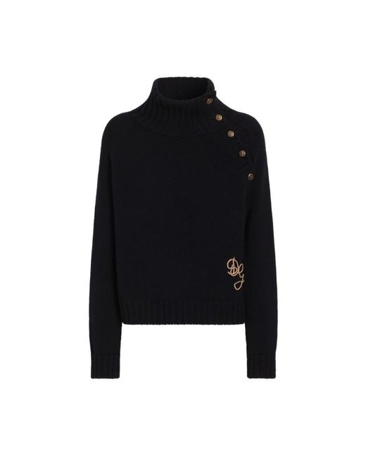 Dolce & Gabbana Black Turtlenecks for men