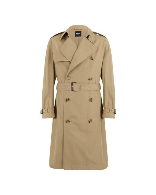 Boss Natural Trench Coats for men