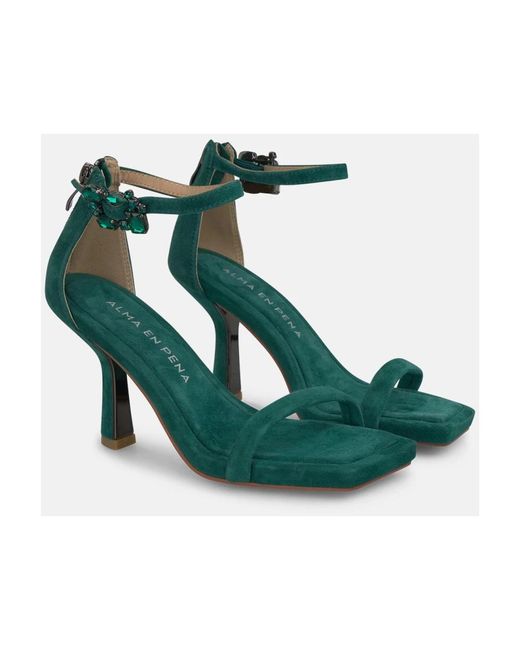 Alma En Pena. Green High Heel Sandals