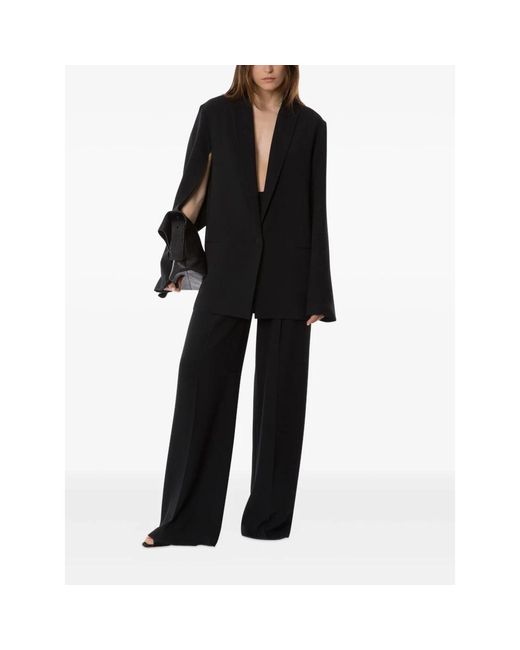 Alberta Ferretti Zwarte Jas in het Black