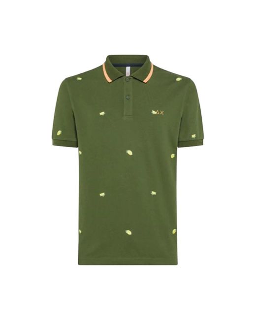 Sun 68 Green Polo Shirts for men