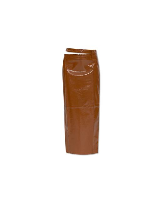 Maxi Skirts di The Mannei in Brown