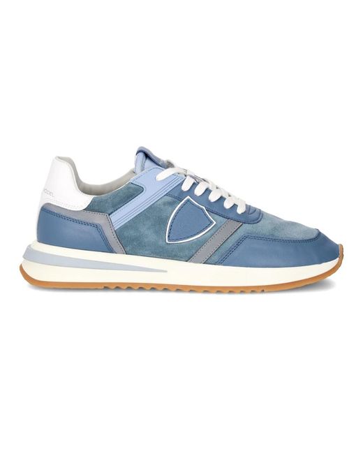 Philippe Model Schoenen ,Blauw ,Katoen Sneakers Tropez 2.1 Running in het Blue voor heren