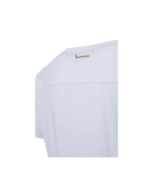 Billionaire Glitter logo schwarzes baumwoll-t-shirt in White für Herren