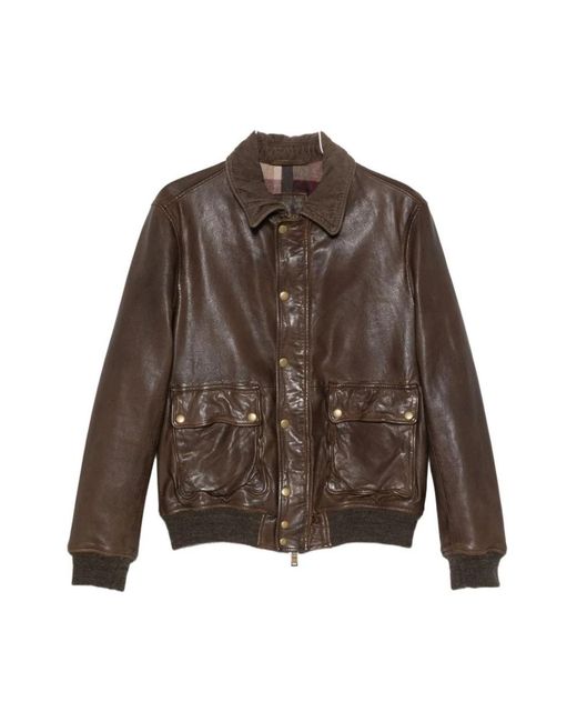 The Jack Leathers Brown Bomber Jackets for men