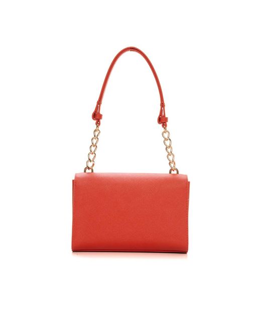 Love Moschino Red Stilvolle schultertasche mit verdeckter knopfleiste,stilvolle schultertasche mit verdeckter knopfleiste