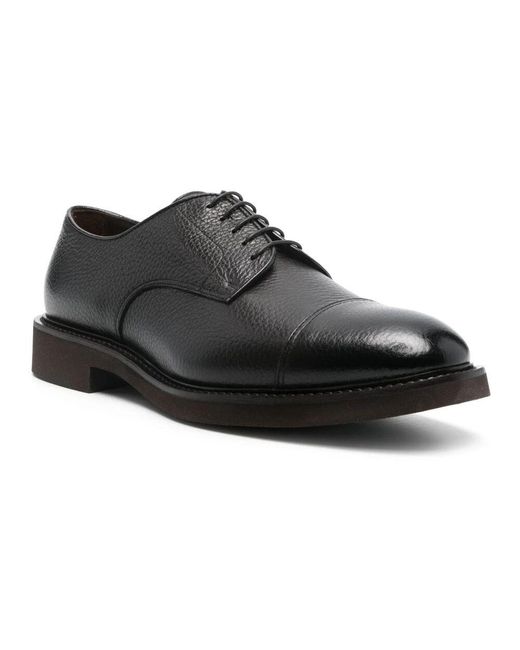 Scarpe derby in pelle di Doucal's in Black da Uomo