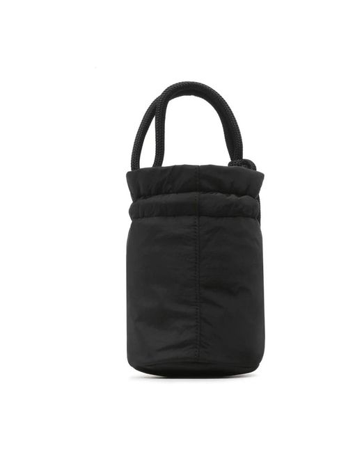 Tommy Hilfiger Black Synthetische kordelzug handtasche mit abnehmbarem riemen