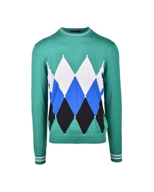 Ballantyne Baumwolle kaschmir strickpullover in Green für Herren