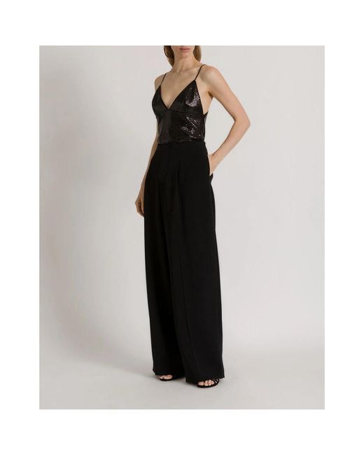 Alberta Ferretti Glanzende Paillettentop Met Spaghettibandjes in het Black