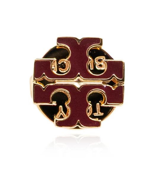 Tory Burch Red Emaille-Logo-Stecker