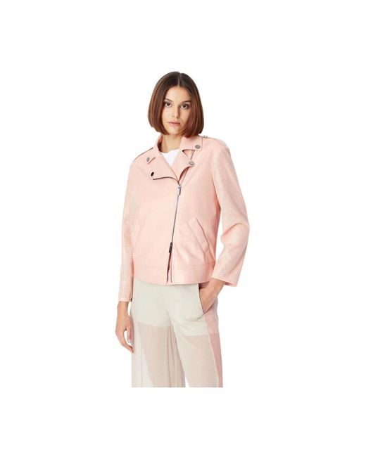 ARMANI EXCHANGE Pink Biker Jacke