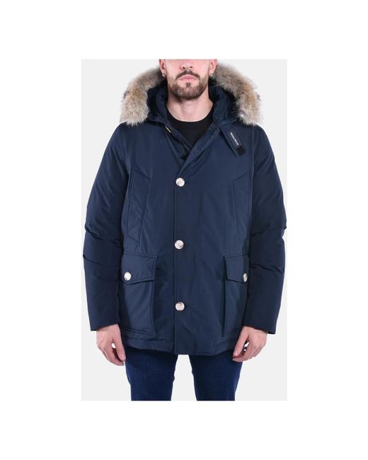 Woolrich Blue Winter Jackets for men