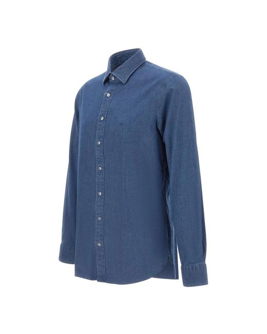 Michael Kors Blue Denim Shirts for men