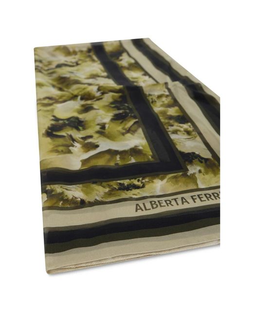 Alberta Ferretti Green Silk Scarves
